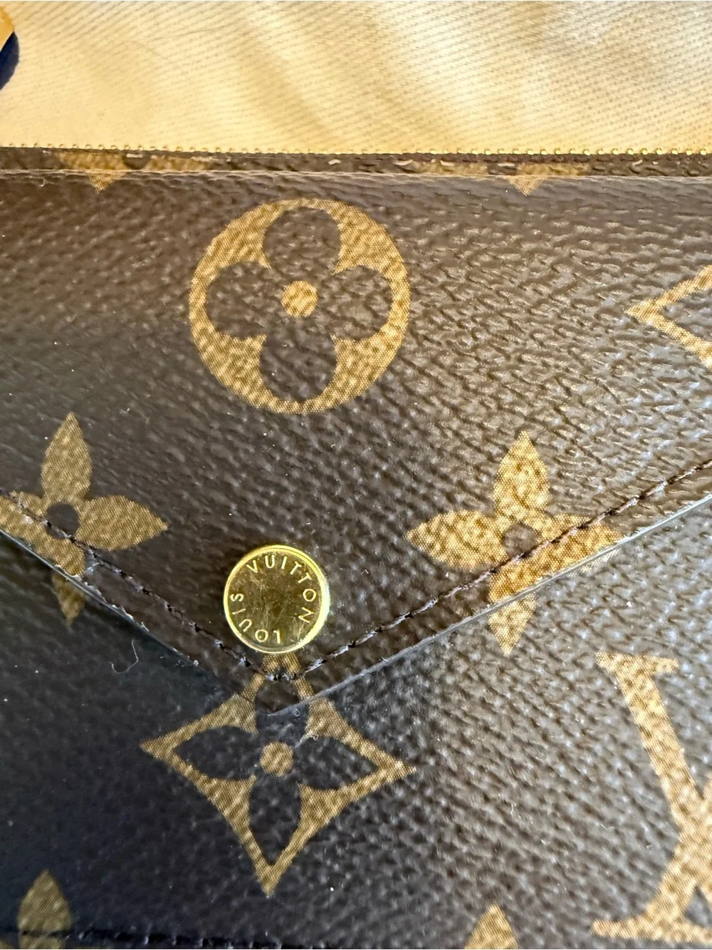 Louis Vuitton Monogram Canvas Card Holder with Gold Hardware